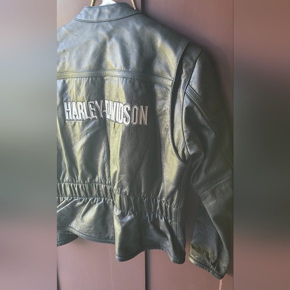 Vintage Womens SM Harley Davidson‎ leather jacket with Embroidery Biker Jacket - Picture 10 of 16